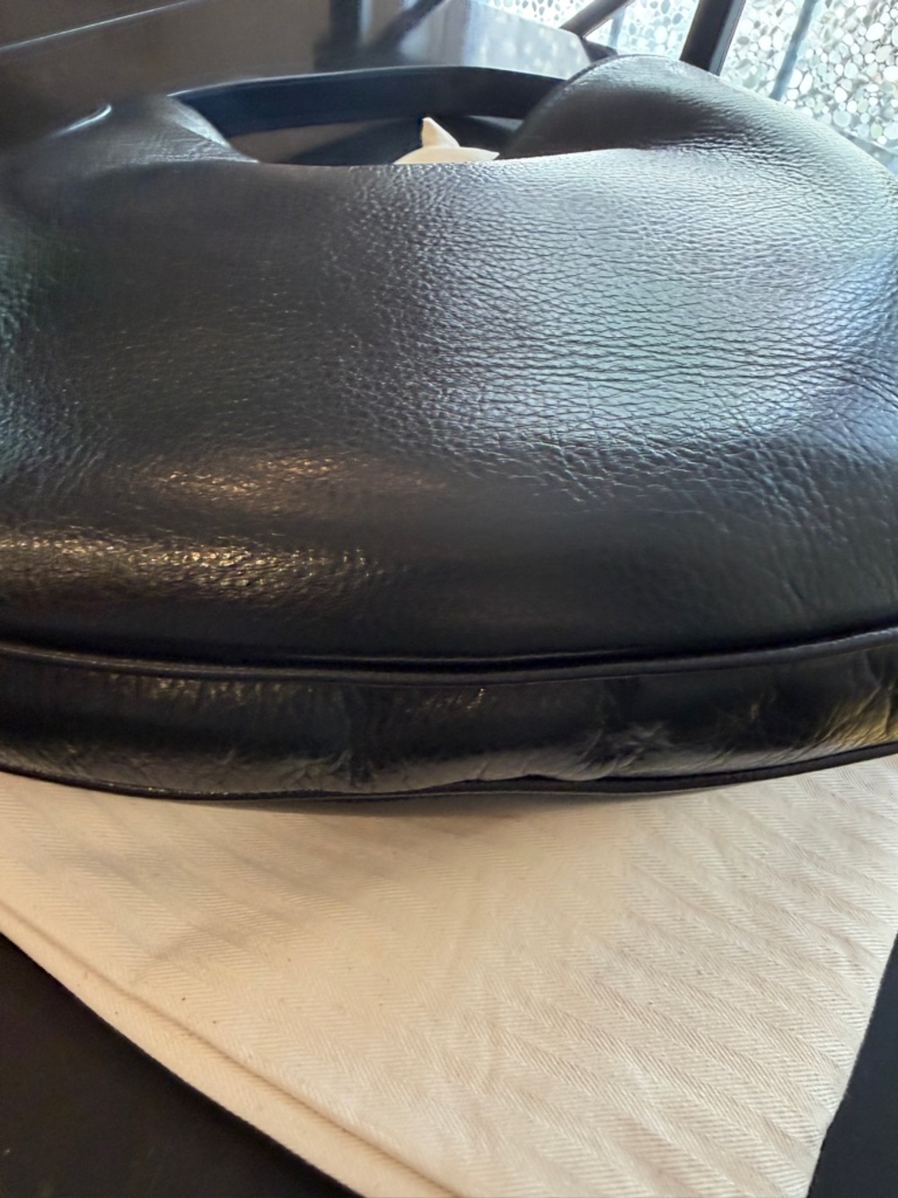 Mulberry Hackney Shoulder Bag Black High Shine Leather Silver Hardware w Insert - Picture 9 of 16